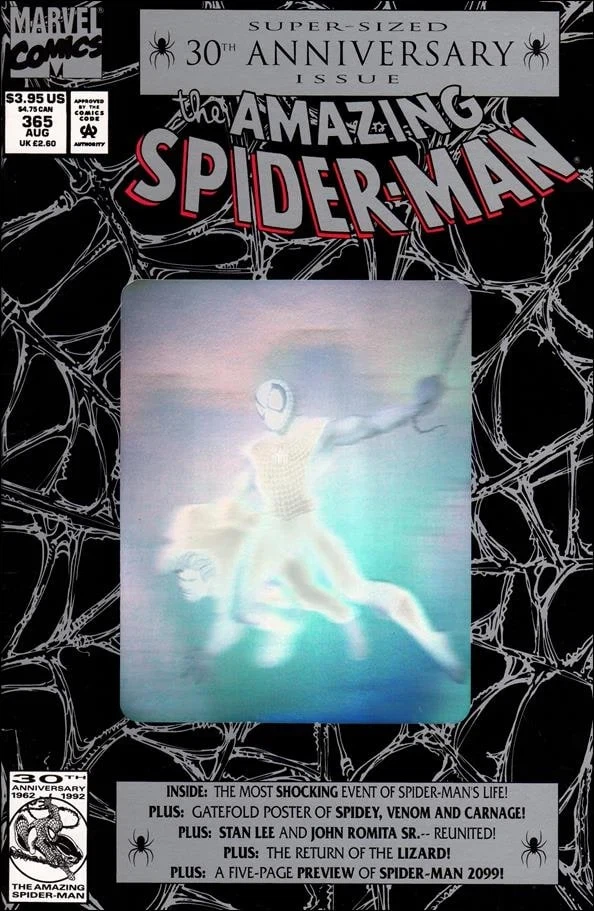 Amazing Spider-Man #365, an Amazing Fantasy #15 homage cover by Mark Bagley