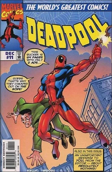 Deadpool #11, an Amazing Fantasy #15 homage cover by Walter McDaniel (regular series cover artist)