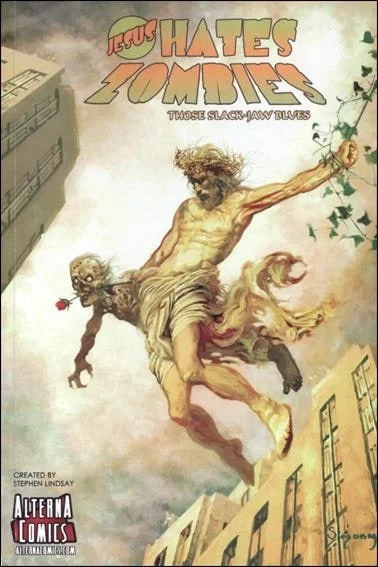 Jesus Hates Zombies: Those Slack-Jaw Blues #nn, an Amazing Fantasy #15 homage cover by Mike Bartolotta
