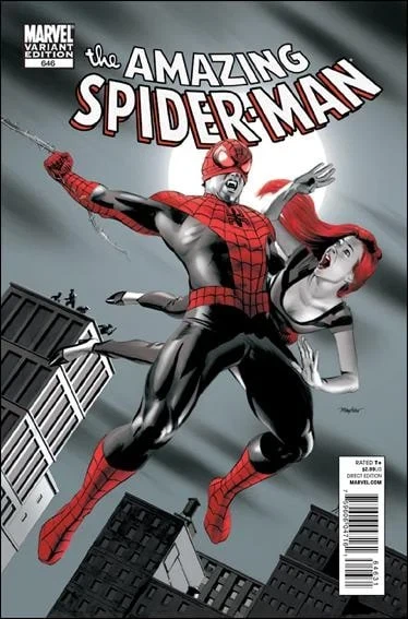 Amazing Spider-Man #646, an Amazing Fantasy #15 homage cover by Mike Mayhew