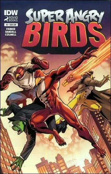 Super Angry Birds #2, an Amazing Fantasy #15 homage cover by Marcelo Ferreira