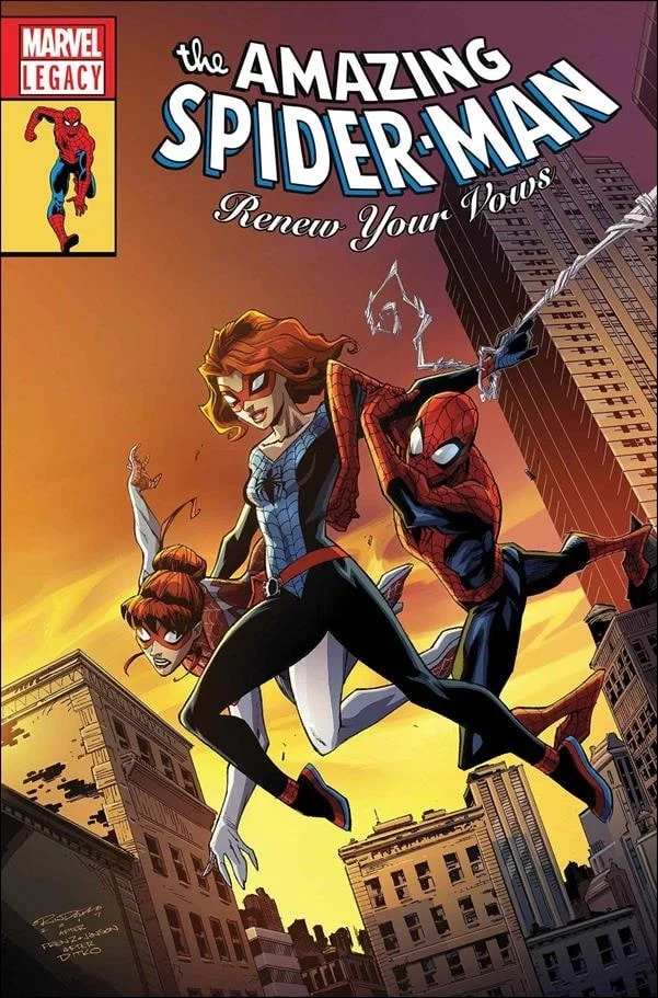 Amazing Spider-Man: Renew Your Vows (2017 series) #13, an Amazing Fantasy #15 homage cover by Khary Randolph