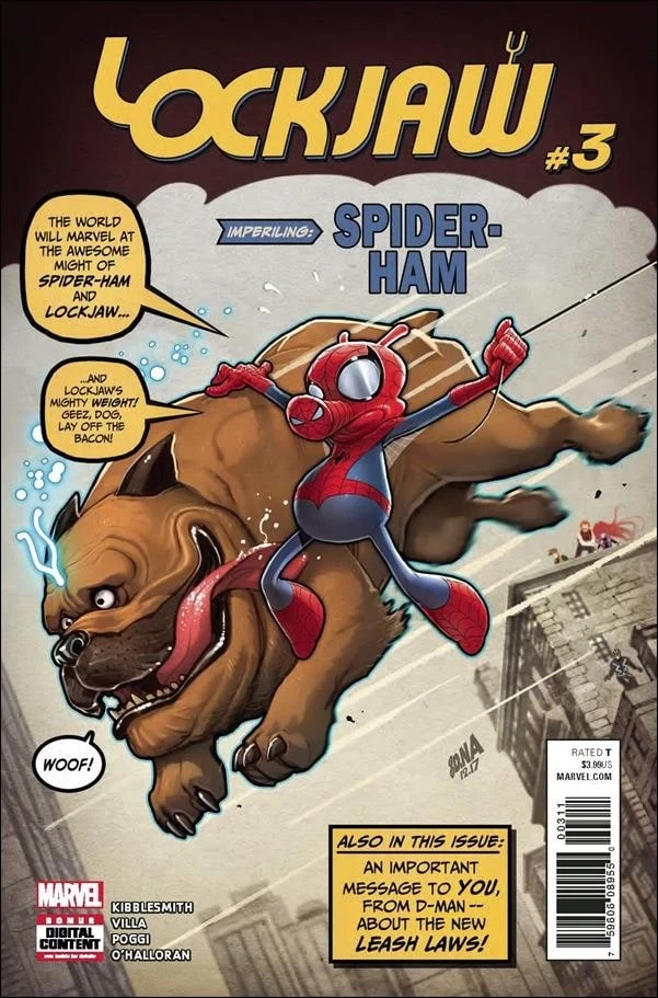 Lockjaw #3, an Amazing Fantasy #15 homage cover by David Nakayama