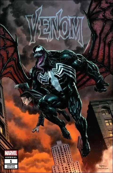 Venom Annual (2018) #1, an Amazing Fantasy #15 homage cover by Mico Suayan