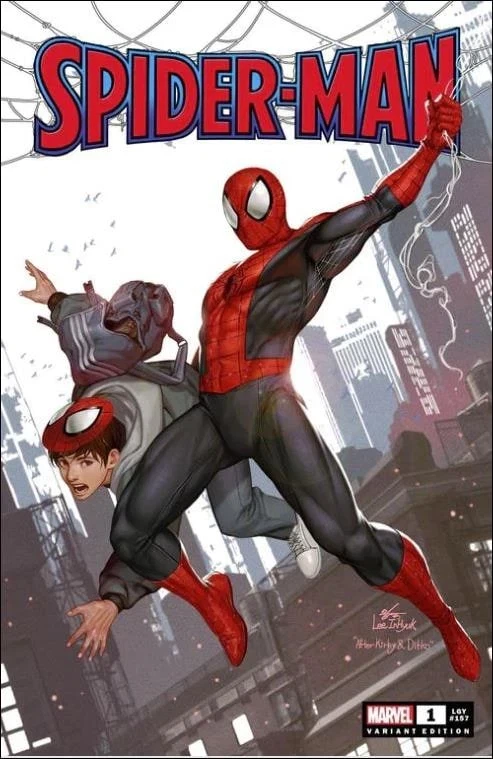 Spider-Man #1, an Amazing Fantasy #15 homage cover by InHyuk Lee