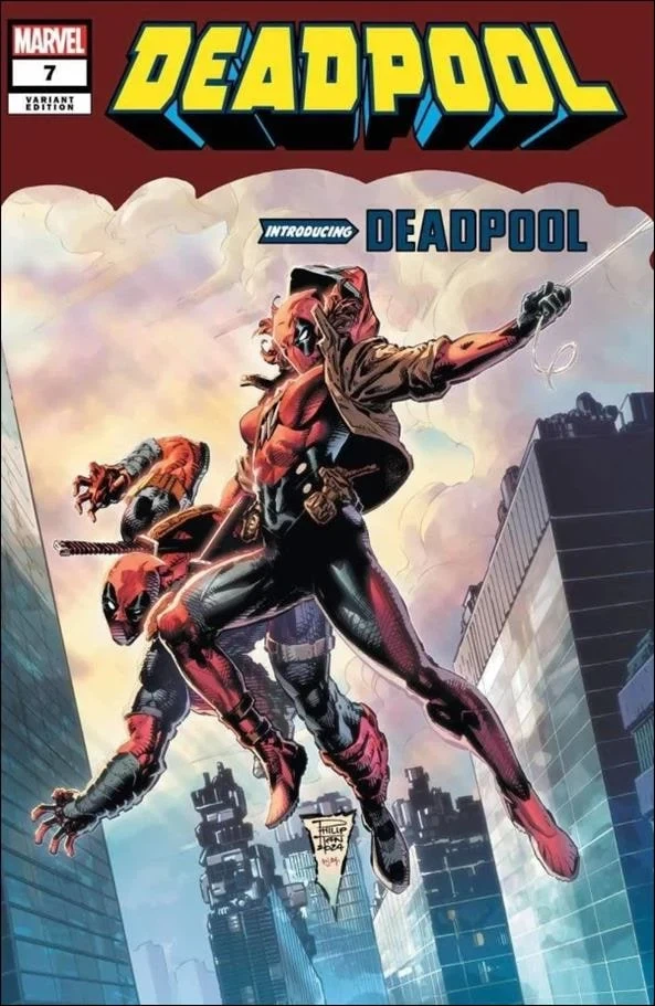 Deadpool #7, an Amazing Fantasy #15 homage cover by Philip Tan