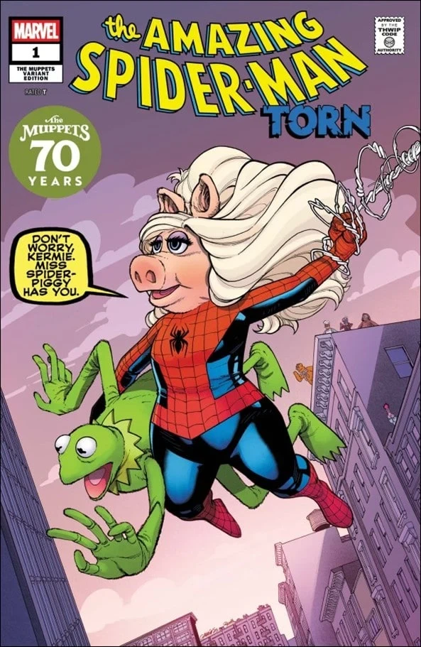 Amazing Spider-Man: Torn #1, an Amazing Fantasy #15 homage cover by Javier Garrón