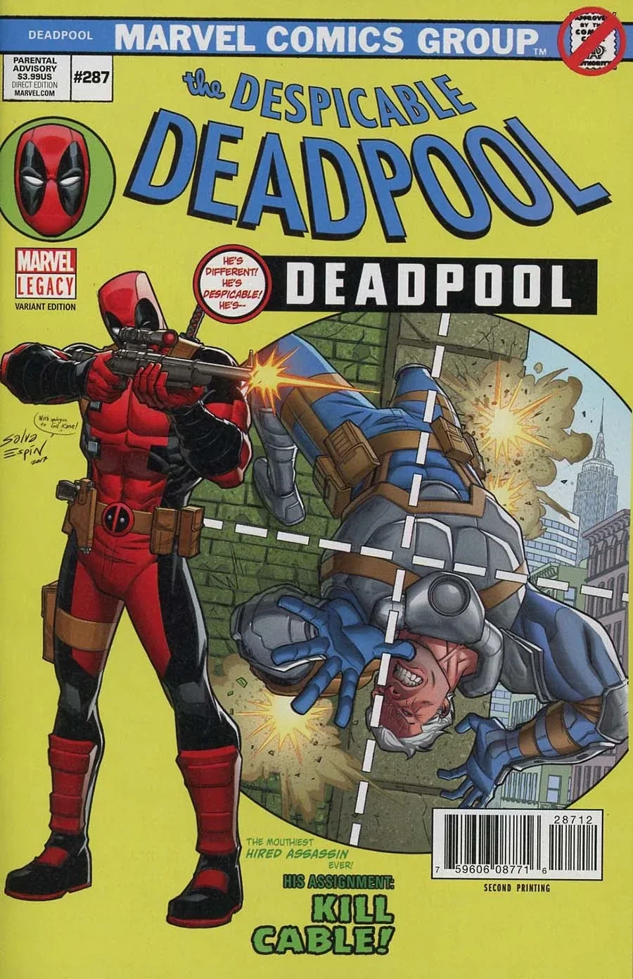 The Despicable Deadpool #287 — Salvador Espin ASM #129 homage