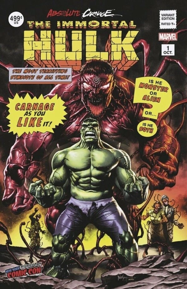Absolute Carnage: The Immortal Hulk #1 — Unknown Comics NYCC 2019 Suayan Variant, cover by Mico Suayan