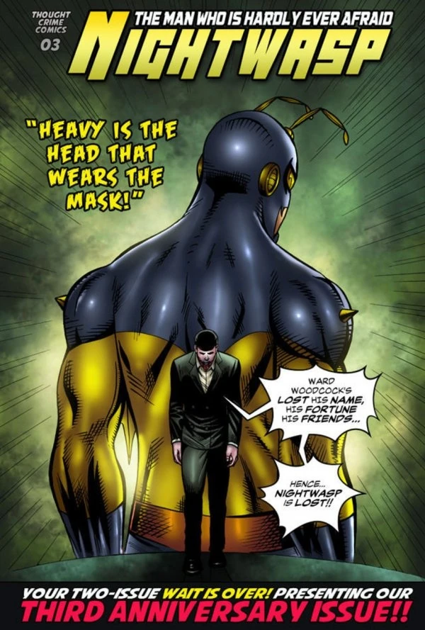 Nightwasp: The Man Who Is Hardly Ever Afraid #3 — regular cover