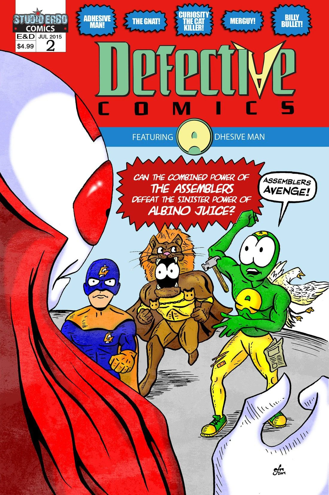 Defective Comics #2 — Standard cover ('introducing the Mighty Assemblers')