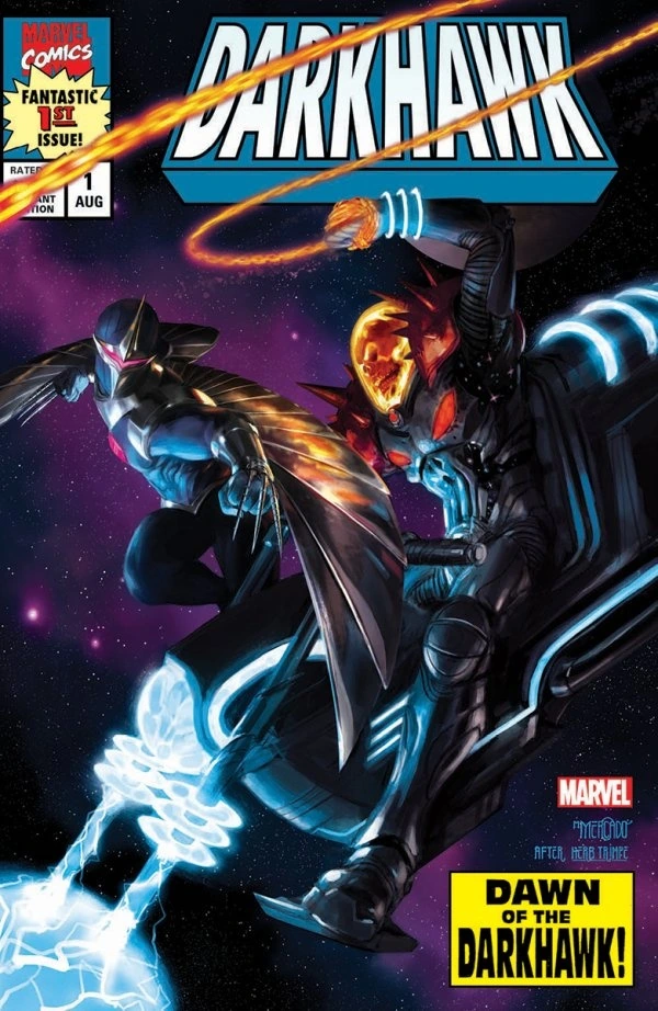 Darkhawk #1 — Unknown Comics / Street Level Hero / Comic Traders Miguel Mercado Variant / Unknown Comics / Street Level Hero / Comic Traders Miguel Mercado Virgin Variant, cover by Miguel Mercado