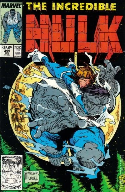 The Incredible Hulk #344 Todd McFarlane Amazing Spider-Man #300 homage cover