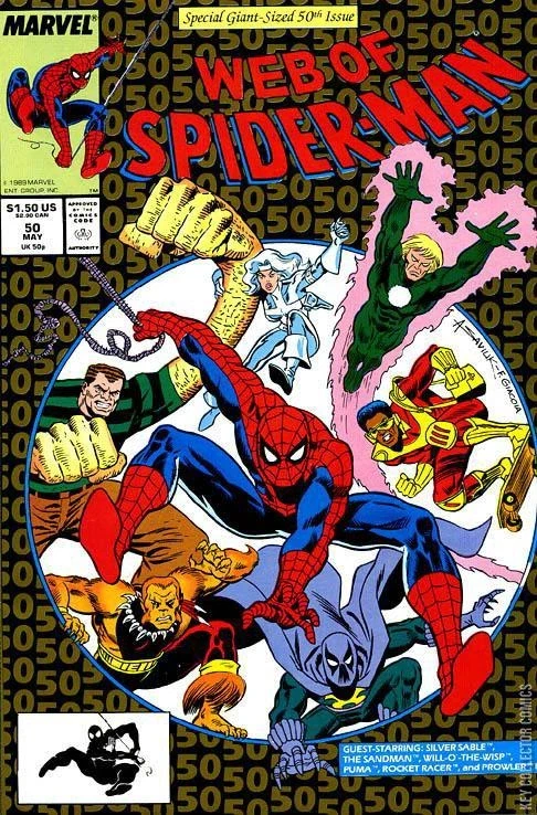 Web of Spider-Man #50 Alex Saviuk Amazing Spider-Man #300 homage cover