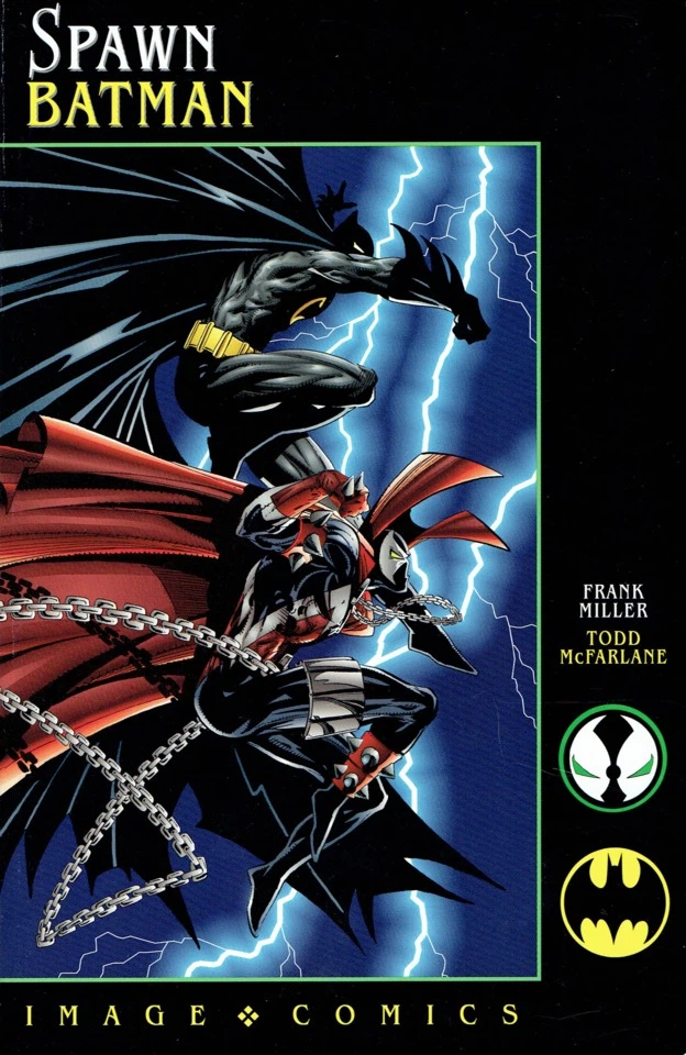Spawn/Batman cover, a homage to Batman: The Dark Knight Returns #1