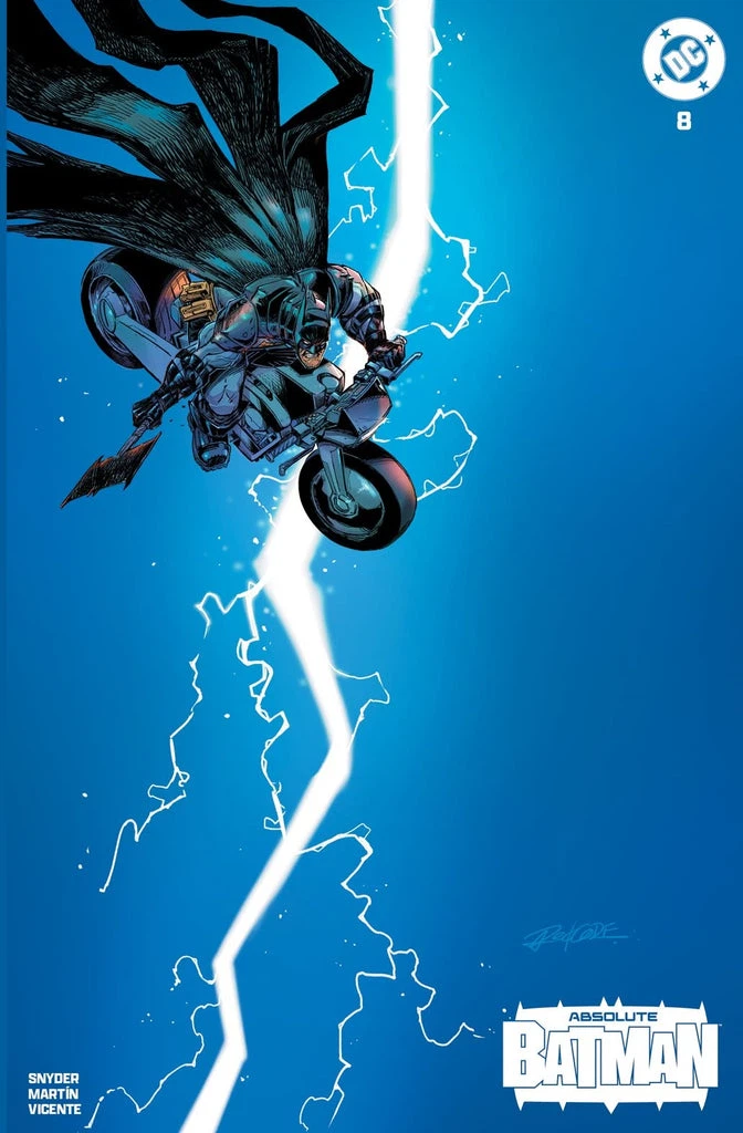 Absolute Batman #8 ("Redcode" variant) cover, a homage to Batman: The Dark Knight Returns #1