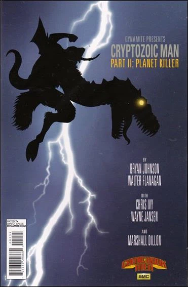 Cryptozoic Man #2 cover, a homage to Batman: The Dark Knight Returns #1