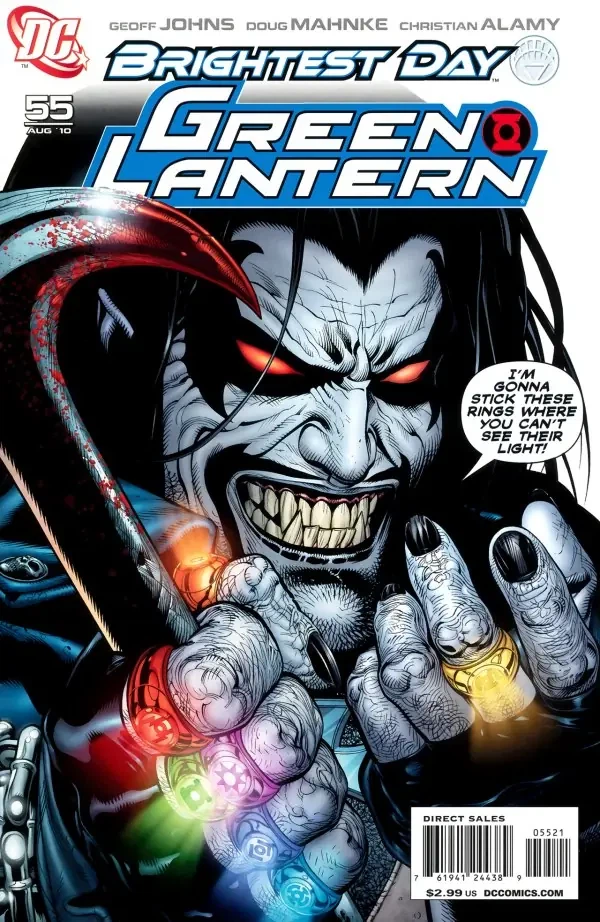 Green Lantern #55 — Green Lantern #49 Homage — 1:25 incentive variant (Brightest Day tie-in)