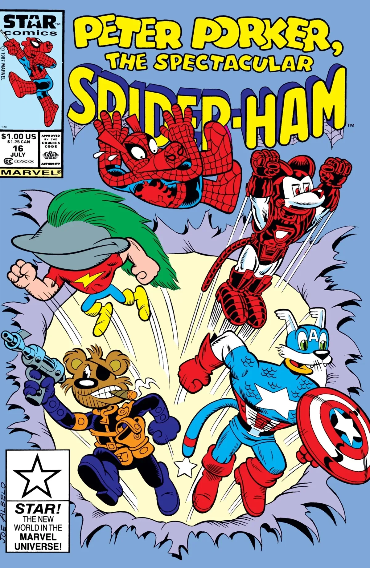 Peter Porker, the Spectacular Spider-Ham #16, Standard cover, Giant-Size X-Men #1 homage