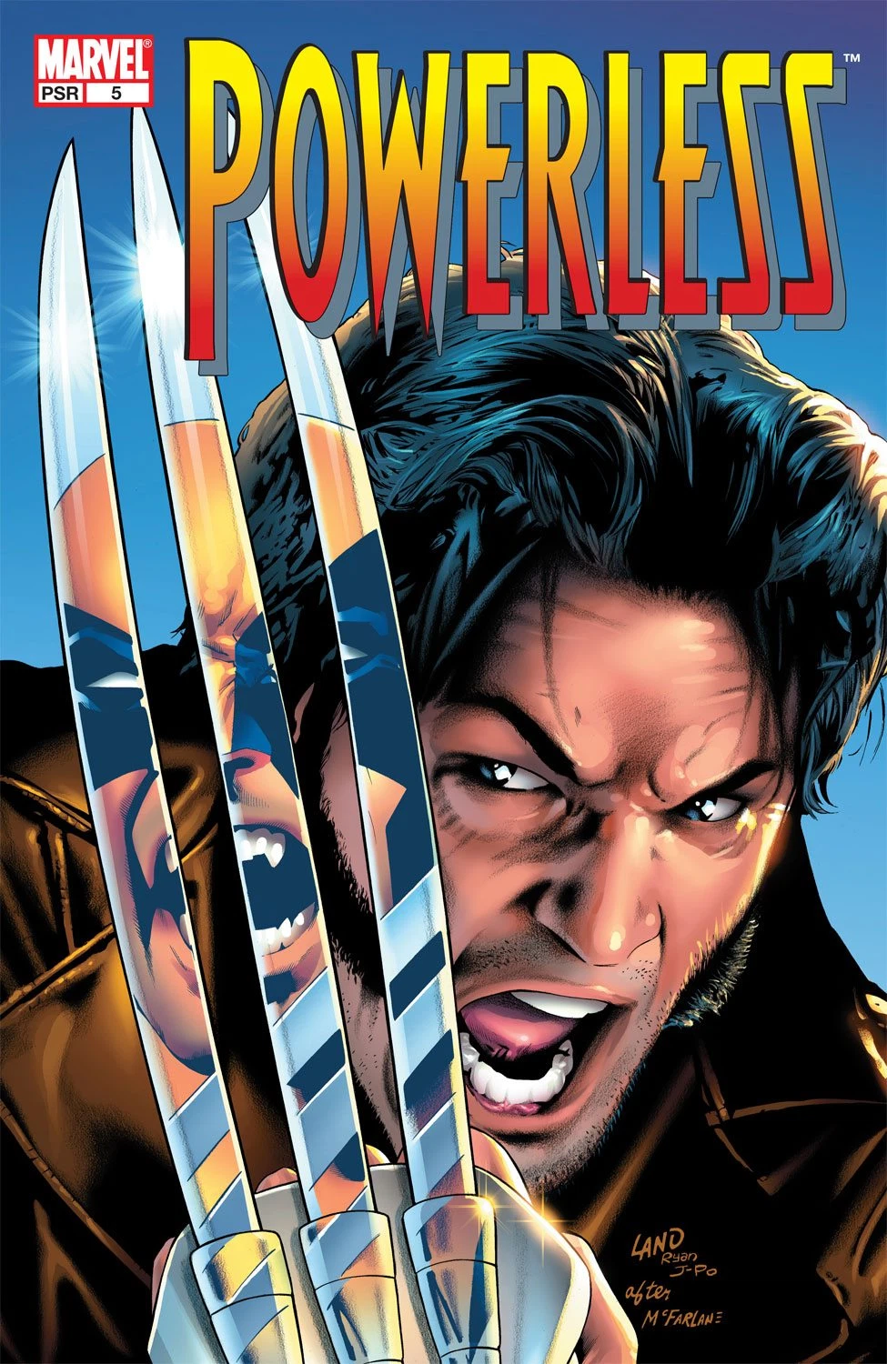 Powerless #5 cover, an homage to The Incredible Hulk #340