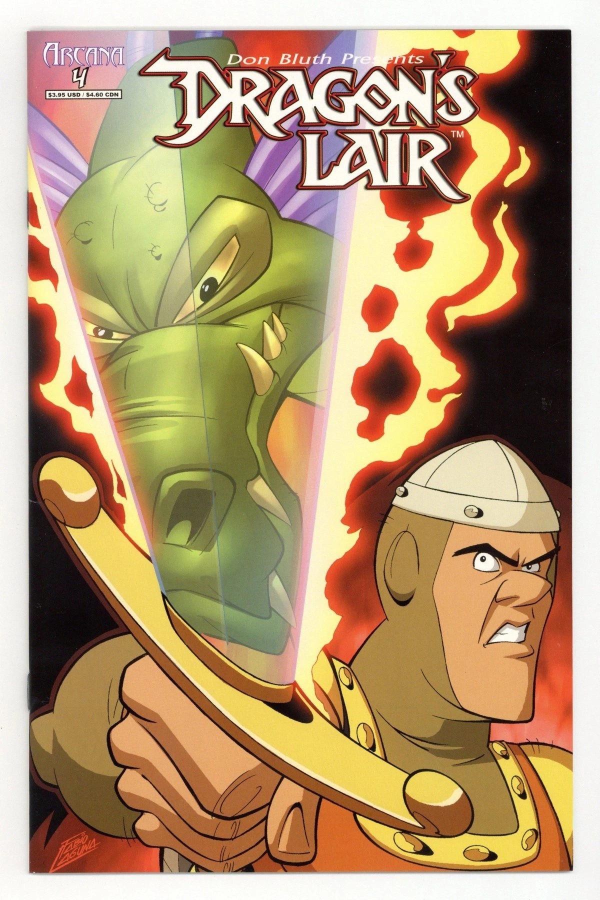 Dragon's Lair #4 cover, an homage to The Incredible Hulk #340