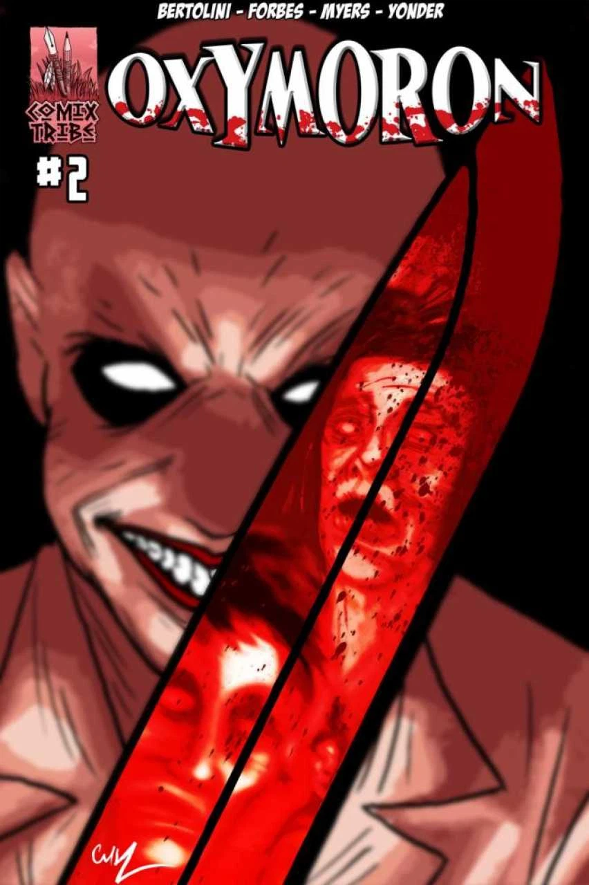 Oxymoron #2 cover, an homage to The Incredible Hulk #340