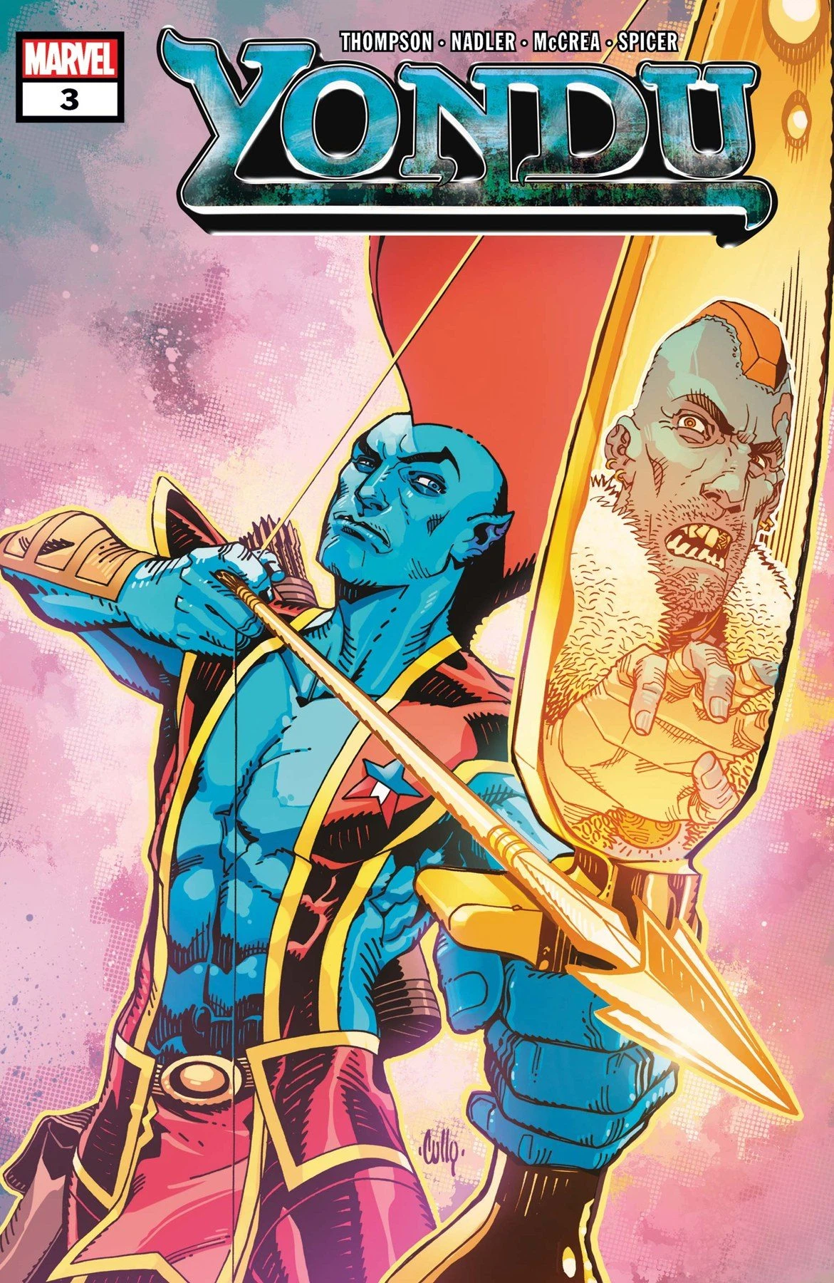 Yondu #3 cover, an homage to The Incredible Hulk #340
