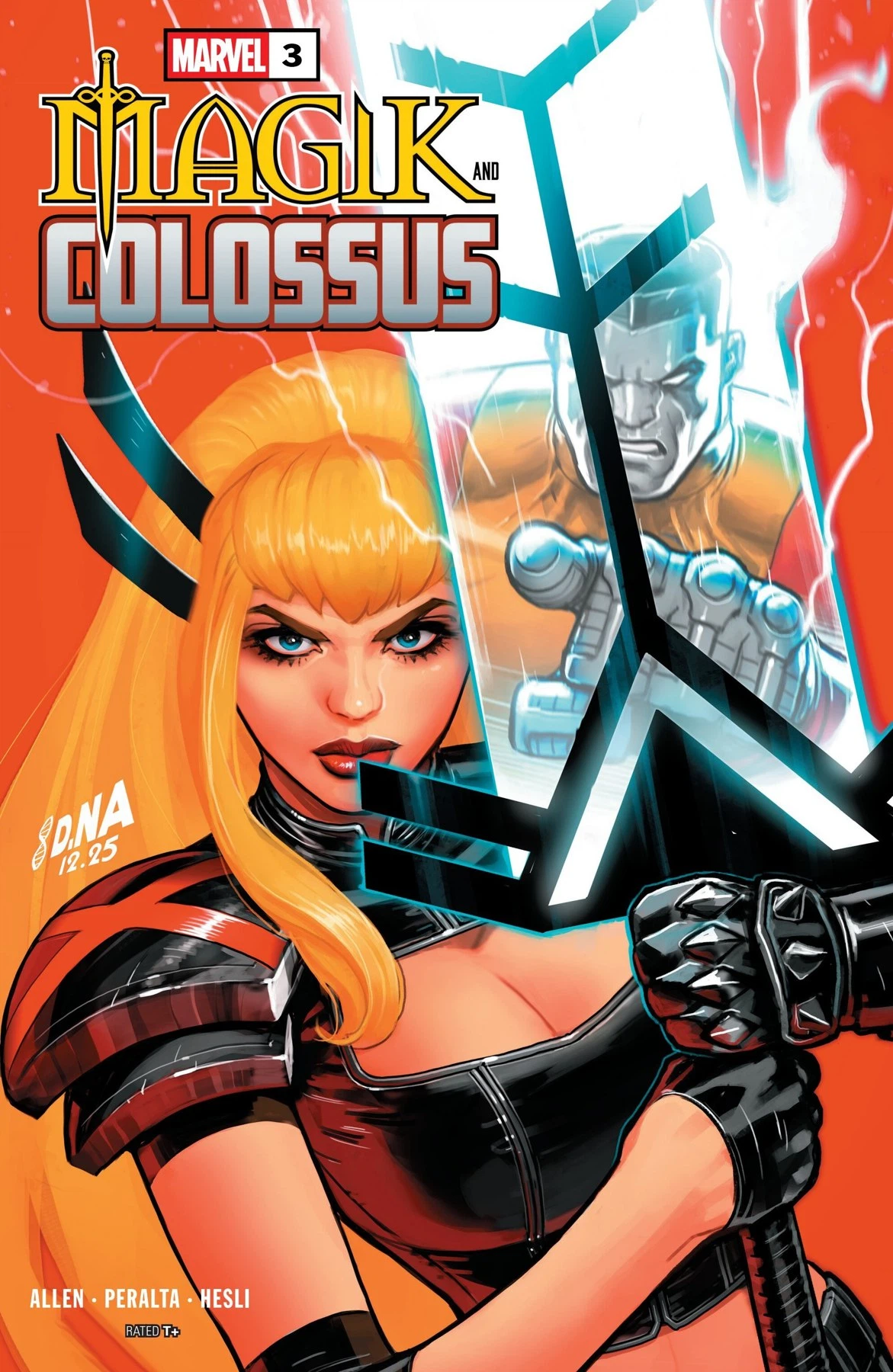 Magik and Colossus #3 cover, an homage to The Incredible Hulk #340