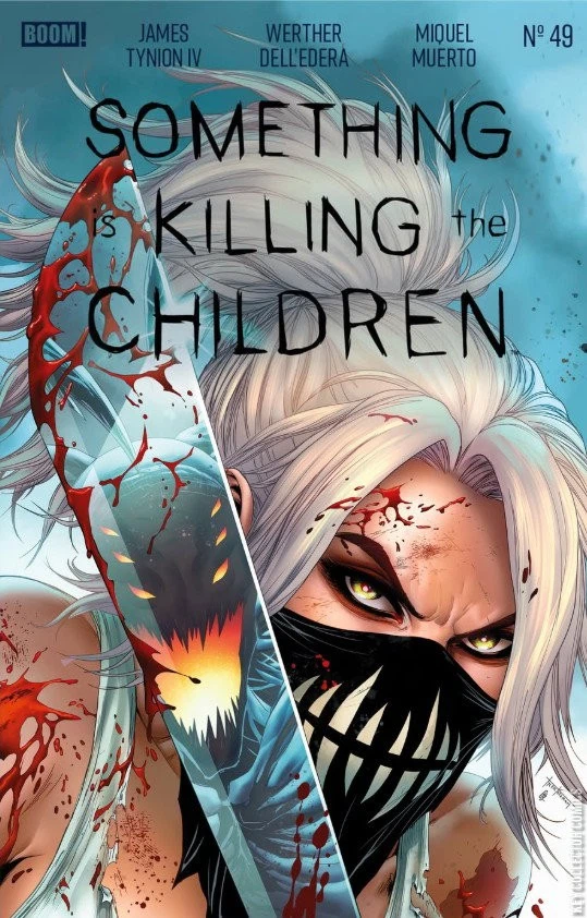 Something Is Killing the Children #49 cover, an homage to The Incredible Hulk #340
