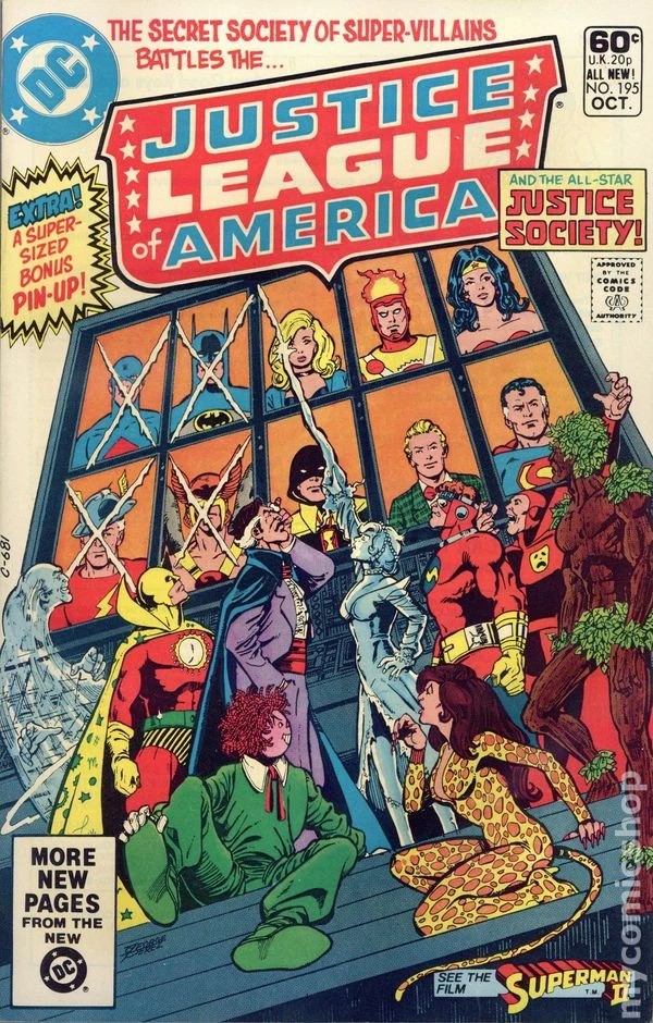 Justice League of America #195 cover, an homage to Uncanny X-Men #141