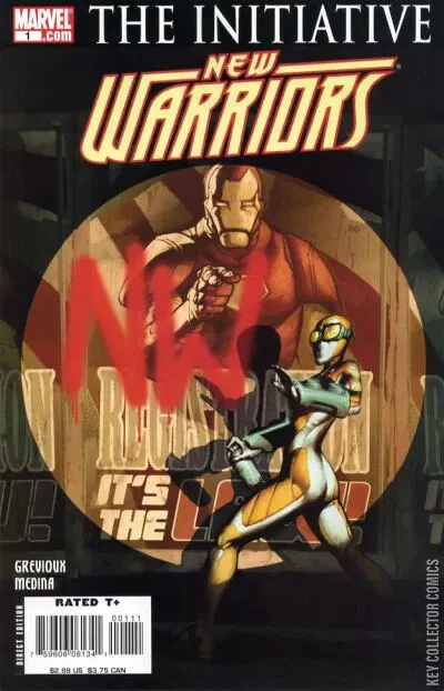 New Warriors #1 cover, an homage to Uncanny X-Men #141