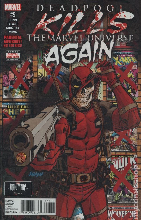 Deadpool Kills the Marvel Universe Again #5 cover, an homage to Uncanny X-Men #141