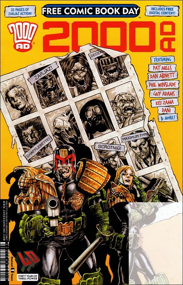 Free Comic Book Day 2017: 2000 AD #1 cover, an homage to Uncanny X-Men #141