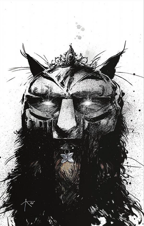 Dungeon Crawler Carl homage to MF DOOM album imagery, cover by Caleb Ady