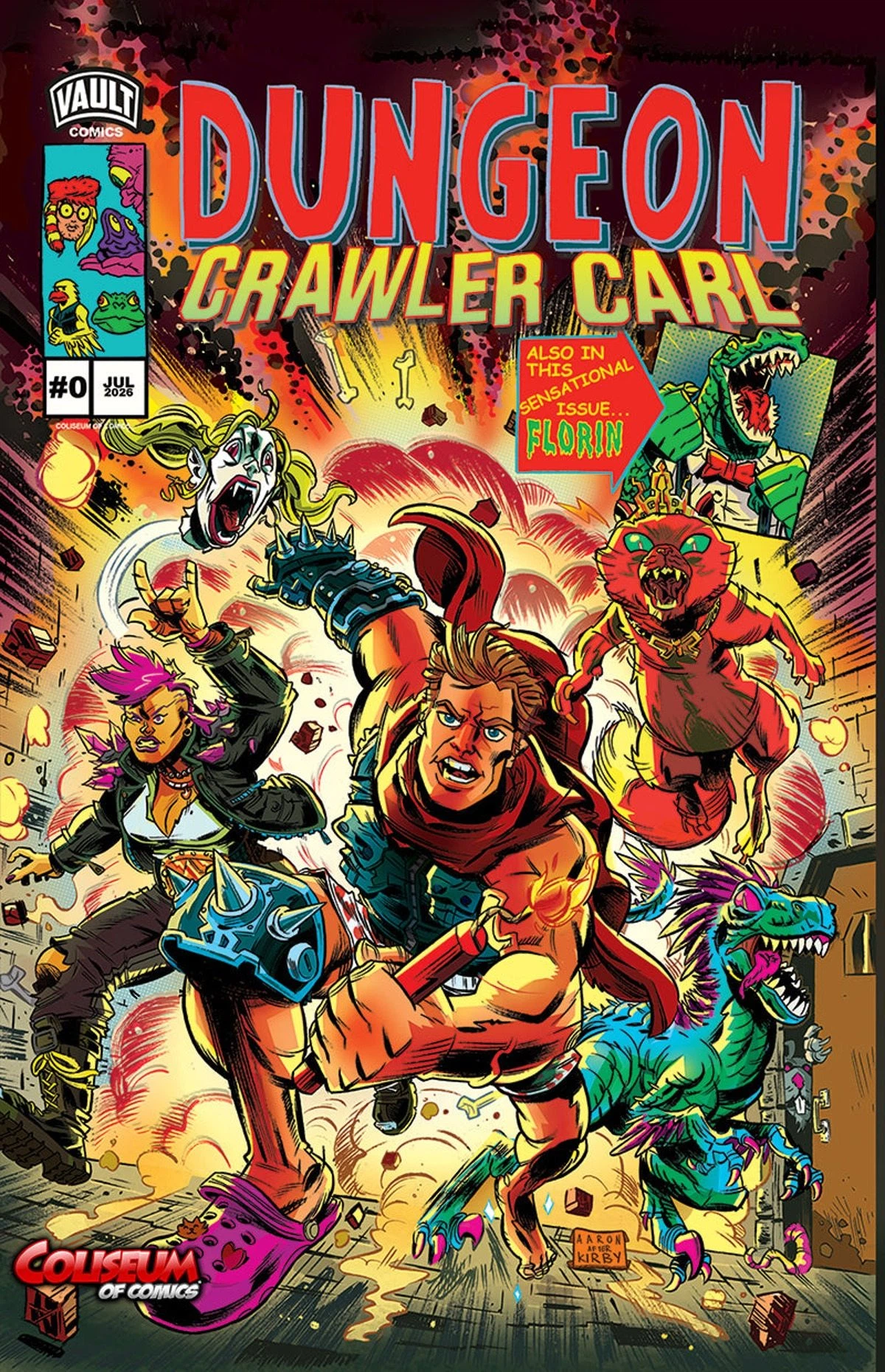 Dungeon Crawler Carl homage to The Avengers #4, cover by Aaron Conley