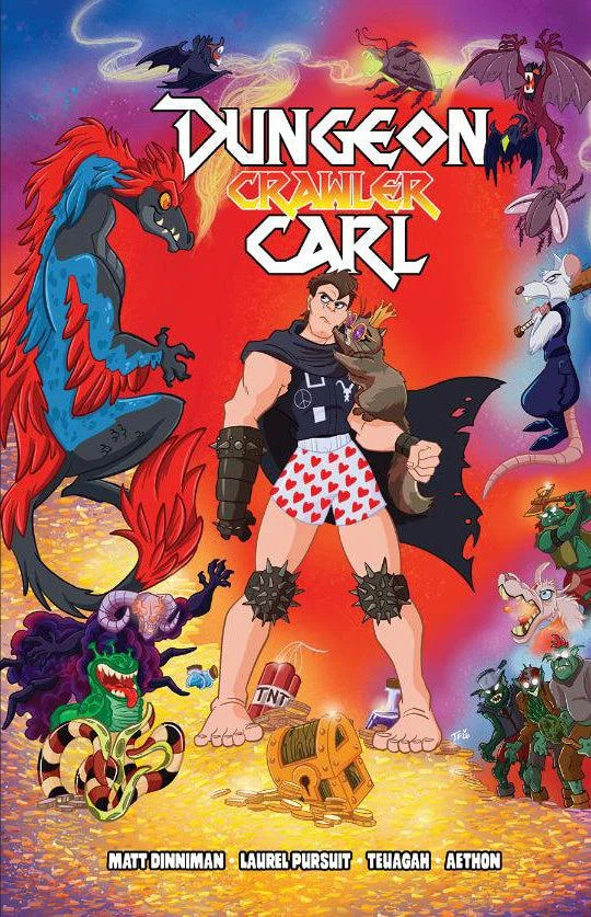 Dungeon Crawler Carl homage to Dragon’s Lair, cover by Trish Forstner