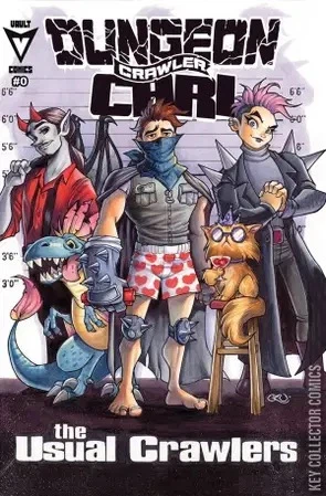 Dungeon Crawler Carl homage to The Usual Suspects poster, cover by Chrissie Zullo