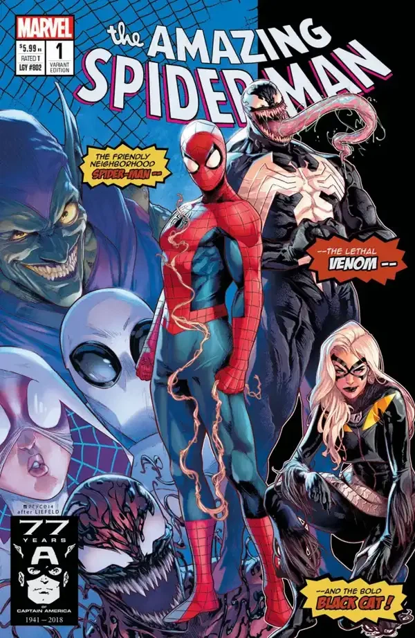 Amazing Spider-Man #1 (2018 vol. 5 base issue; Stadium Comics Exclusive, Jamal Campbell Homage Variant, Covers A & B)