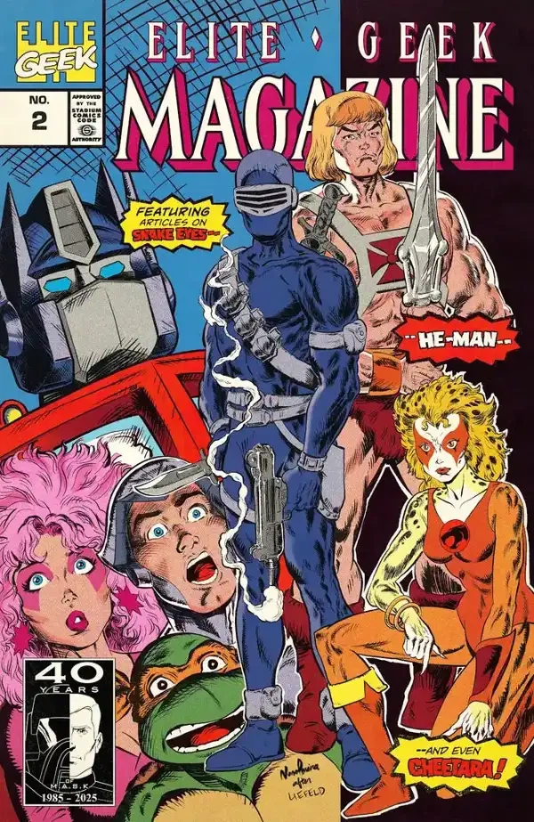 Elite Geek Magazine #2 — Stadium Comics Exclusive, "New Mutants #98 Homage Variant" by Nuno Pereira