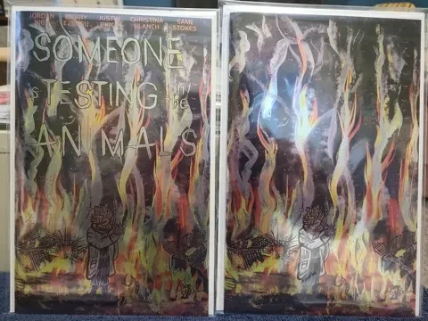 Not Tested On Animals #1 (Wolf Peach Productions "B" SIKTC Foil Homage — Virgin + Trade)