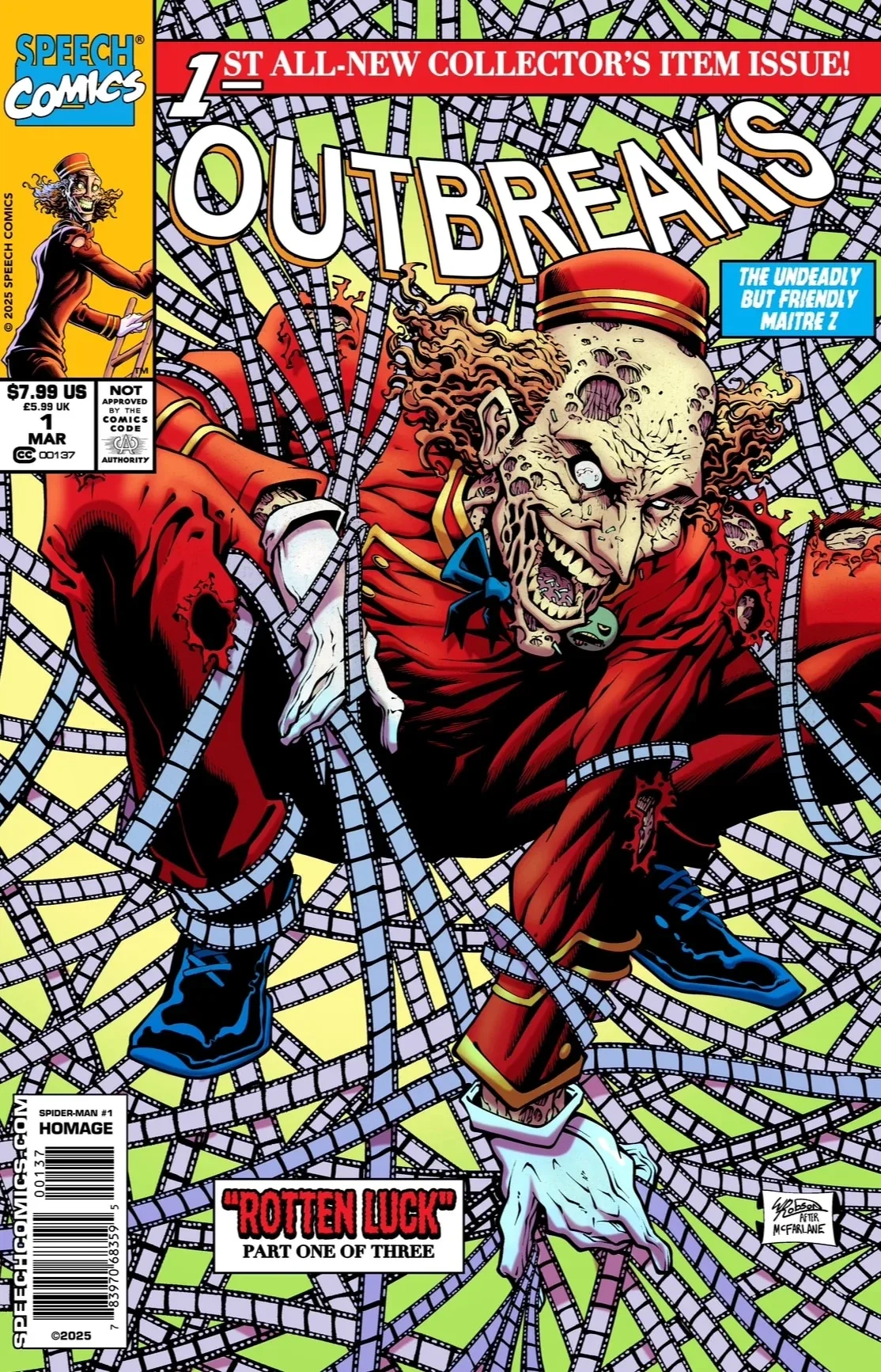 Outbreaks #1 — Cover C2 Spider-Man #1 Homage