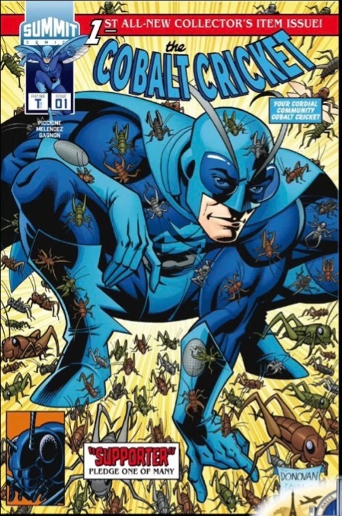 The Cobalt Cricket No. 1 Spider-Man No. 1 homage cover by Derec Donovan and Laura Martin