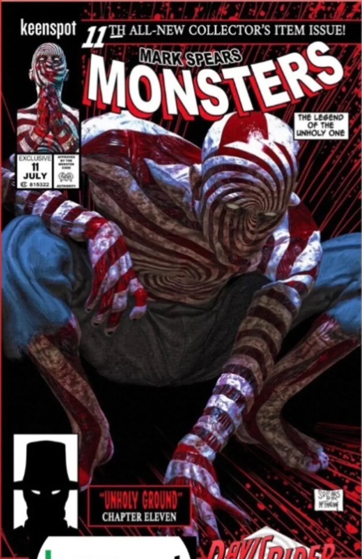 Mark Spears Monsters No. 11 red Spider-Man No. 1 homage cover by Mark Spears